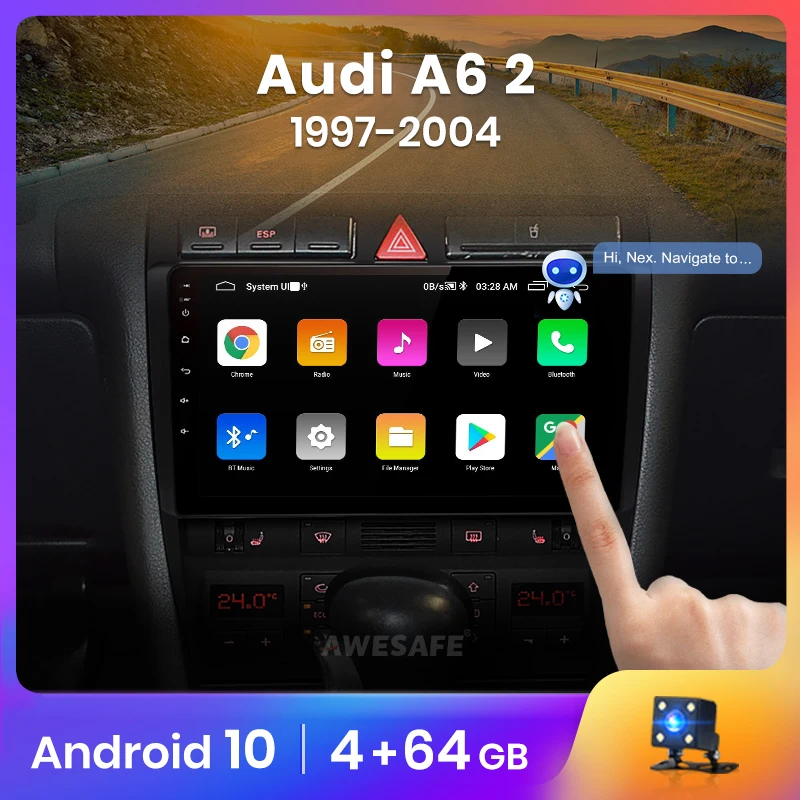 Автомагнитола AWESAFE 2 din Android для Audi A6 C5 1997-2004 S6 RS6 | Автомобили и мотоциклы