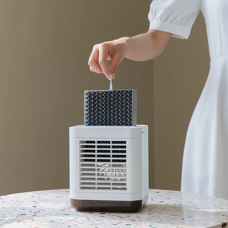 

Negative Ion Air Conditioning Fan Air Cooler Mini 3-Gear Mode Cooling Fan Air Frost Air Conditioner