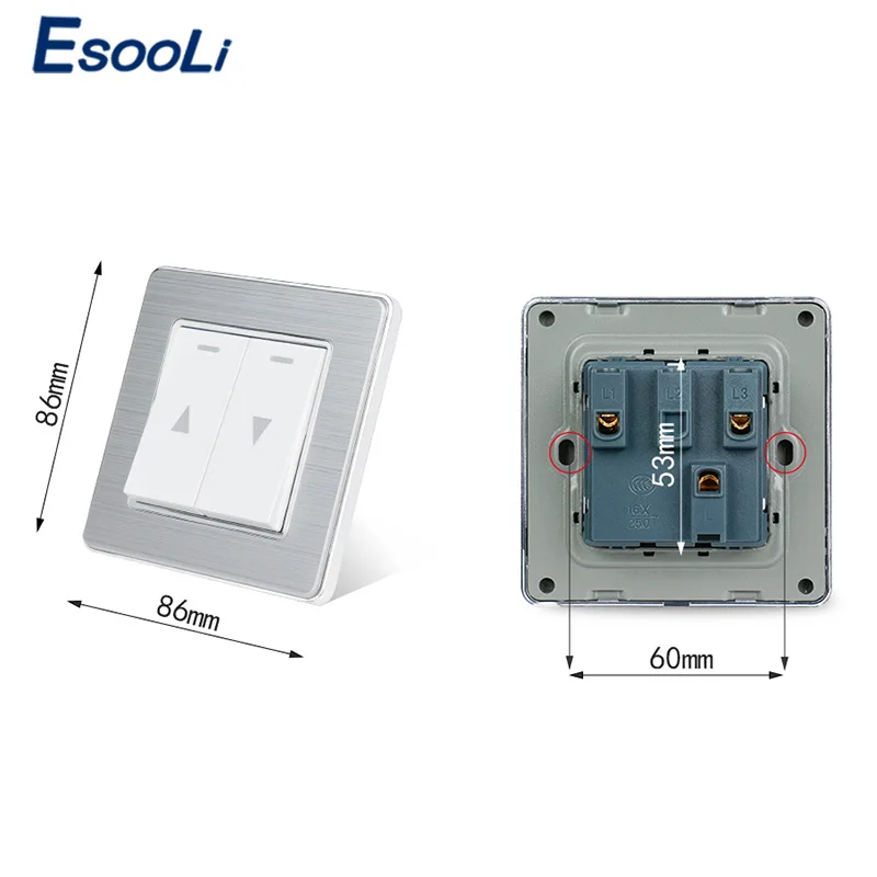 Настенный выключатель для штор Esooli электроштор подъемное оборудование панель из
