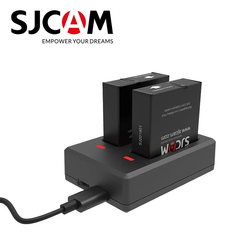 Аккумулятор SJCAM SJ9 Strike 1300mAh литий-ионная Дополнительная запасная батарея зарядное устройство с двойным разъемом чехол для SJ9 Strike Actioin камеры