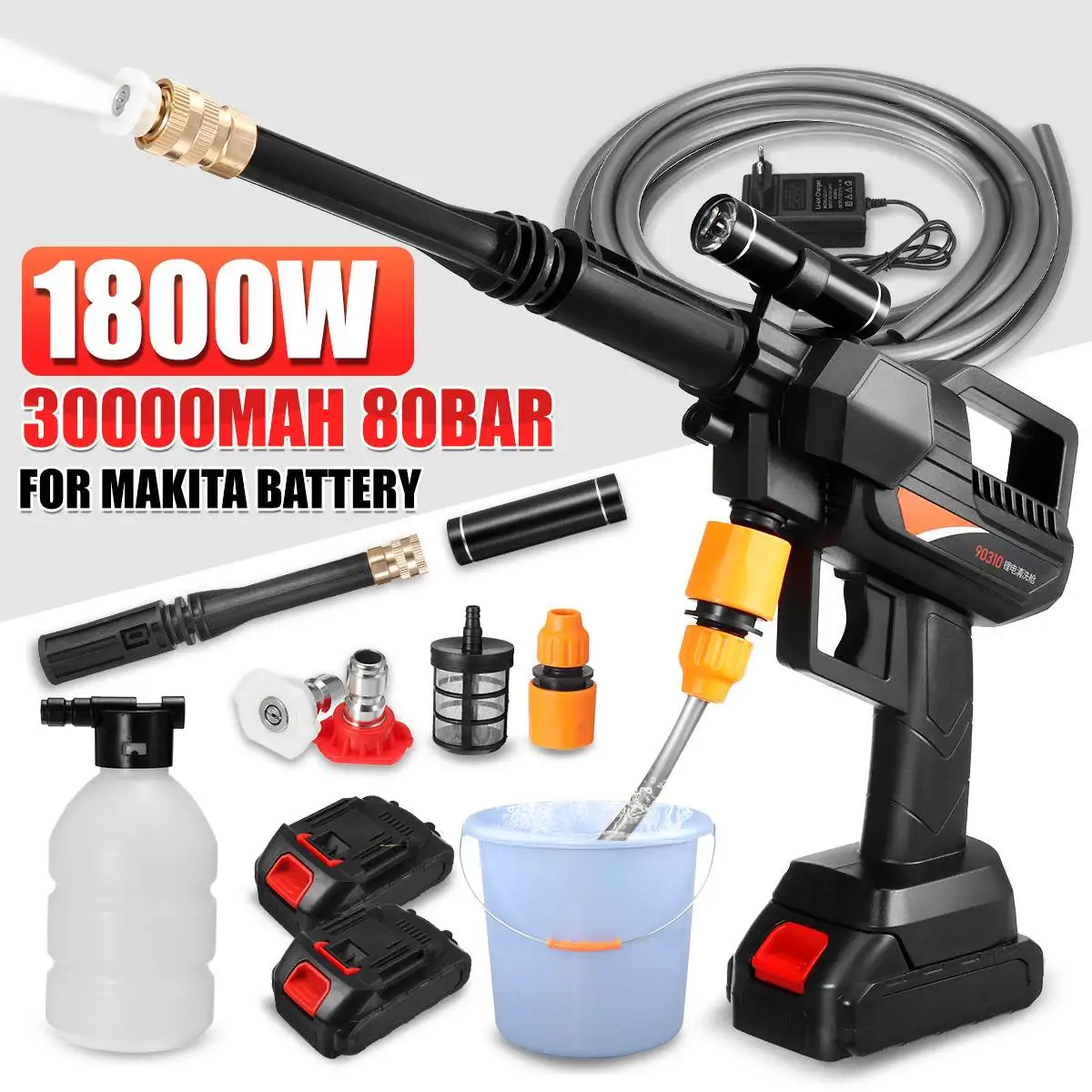 

Мойка Автомобильная без сердечника, 1800 Вт, 80 бар
