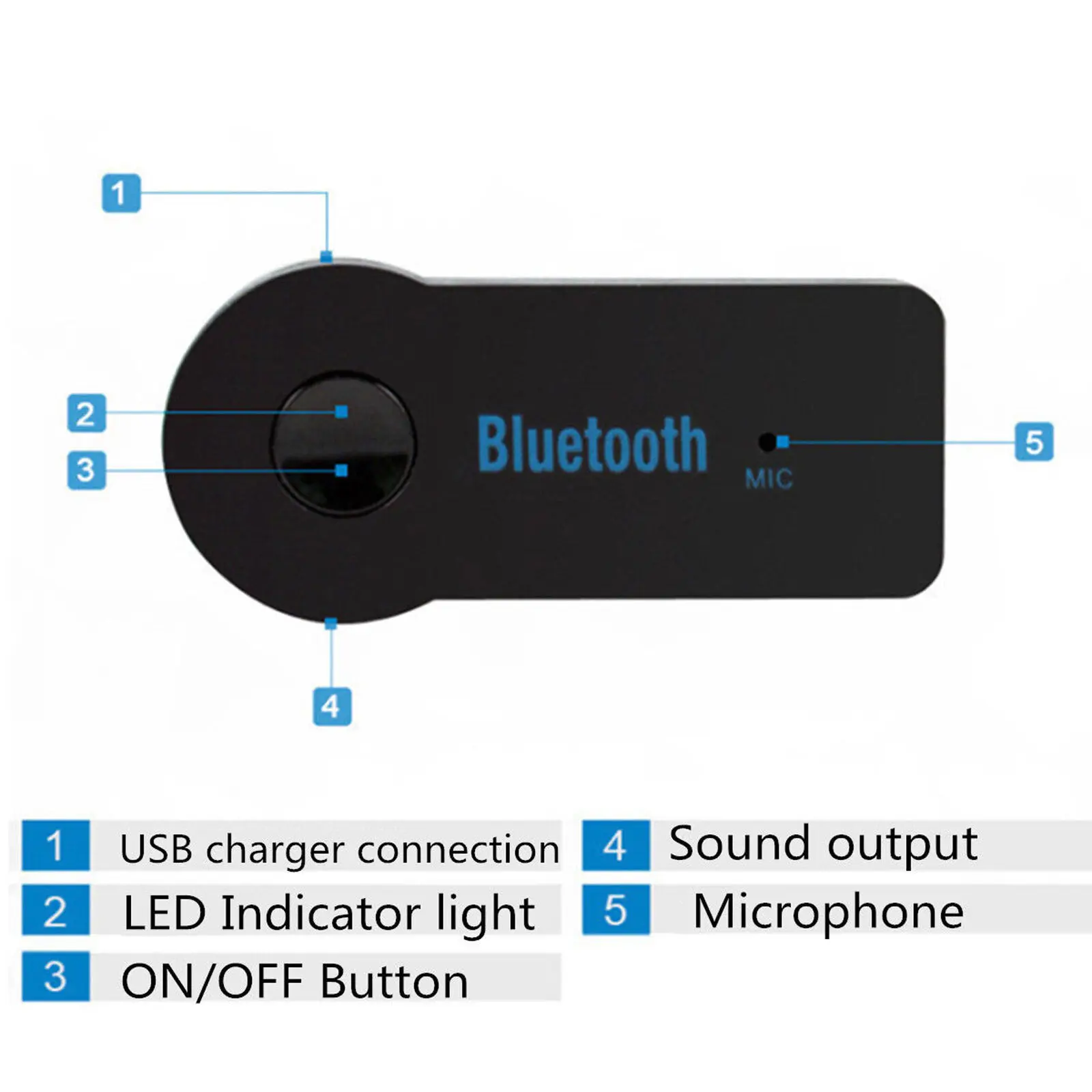 Стерео 3,5 Blutooth беспроводной для автомобиля Музыка Аудио Bluetooth приемник адаптер Aux 3,5 мм A2dp для наушников ресивер