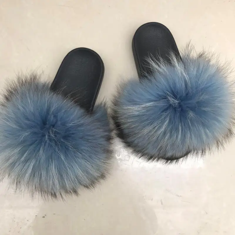 Индивидуальные Разноцветные детские меховые тапочки женские сланцы|Тапочки| |