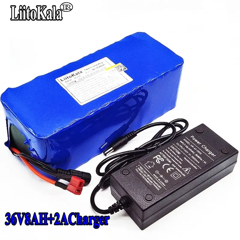 LiitoKala 36v8ah Электрический велосипед литий ионный аккумулятор 18650 V 8000 mAh 10S4P 42 bms