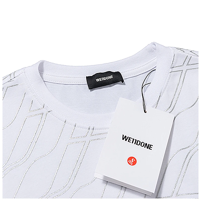 

Summer new we11done retro whole body letter printing short-sleeved T-shirt men's women's high street leisure loose T-shirt men