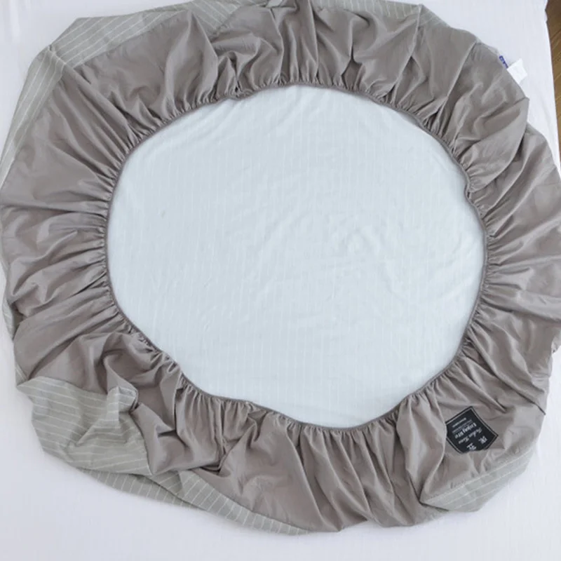 Однотонный наматрасник в полоску водонепроницаемое защитное покрытие для