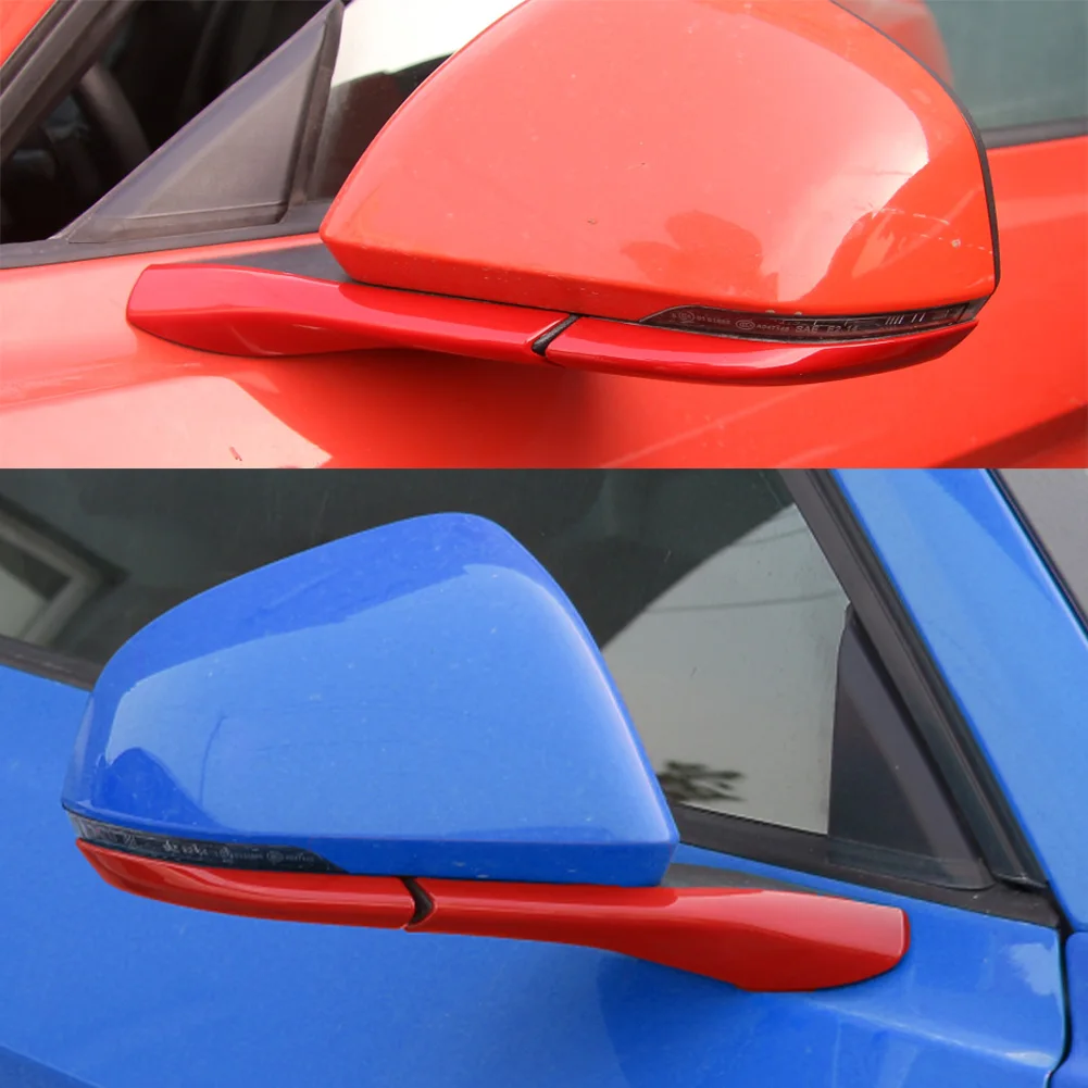 

4pcs ABS Carbon Rearview Mirror Base Cover Trim For Ford for Mustang 2015-2018