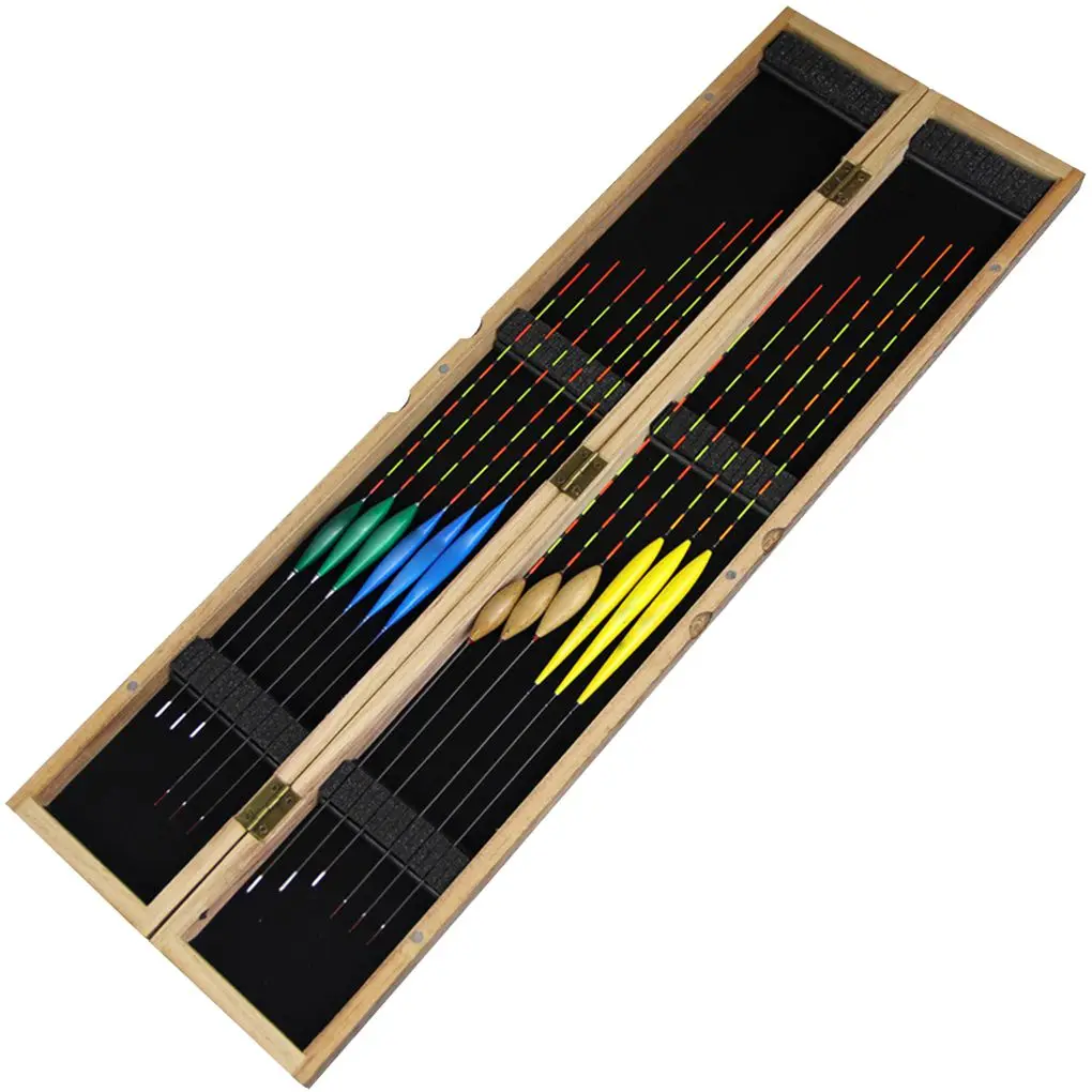 12pcs Balsa Wood Fishing corks Angling Tackle Tool Accessoris Bobbers with Paulownia Box | Спорт и развлечения