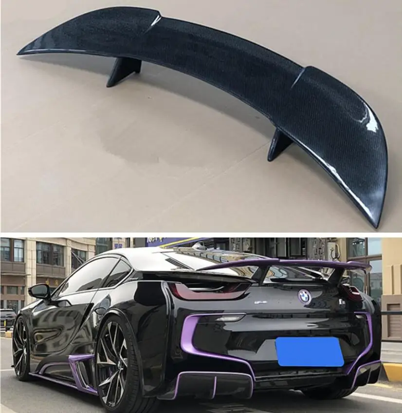 

Spoiler For FOR FOR BMW I8 2014- 2020 Rear Wing Lip Tail Trunk Spoilers Real Carbon Fiber