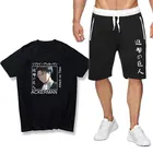 Костюм мужской спортивный из хлопка атака на Титанов, комплект с футболкой и шортами, спортивная одежда для отдыха, лето 2021