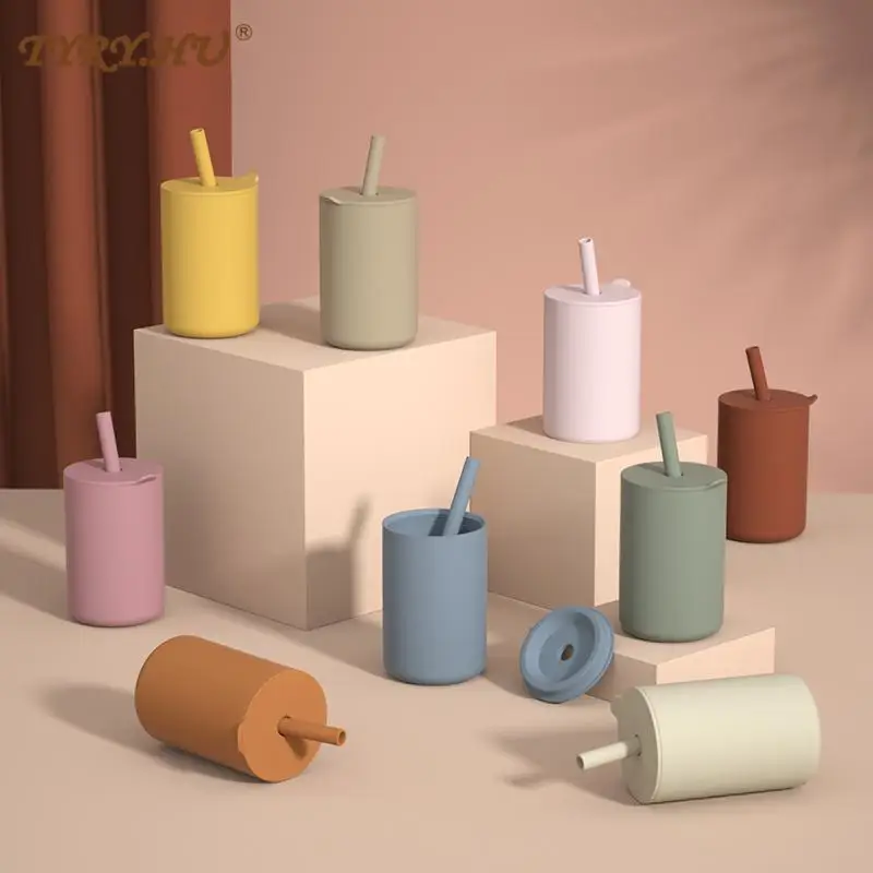 TYRY.HU разноцветная детская чашка для кормления пищевой силикон Детская