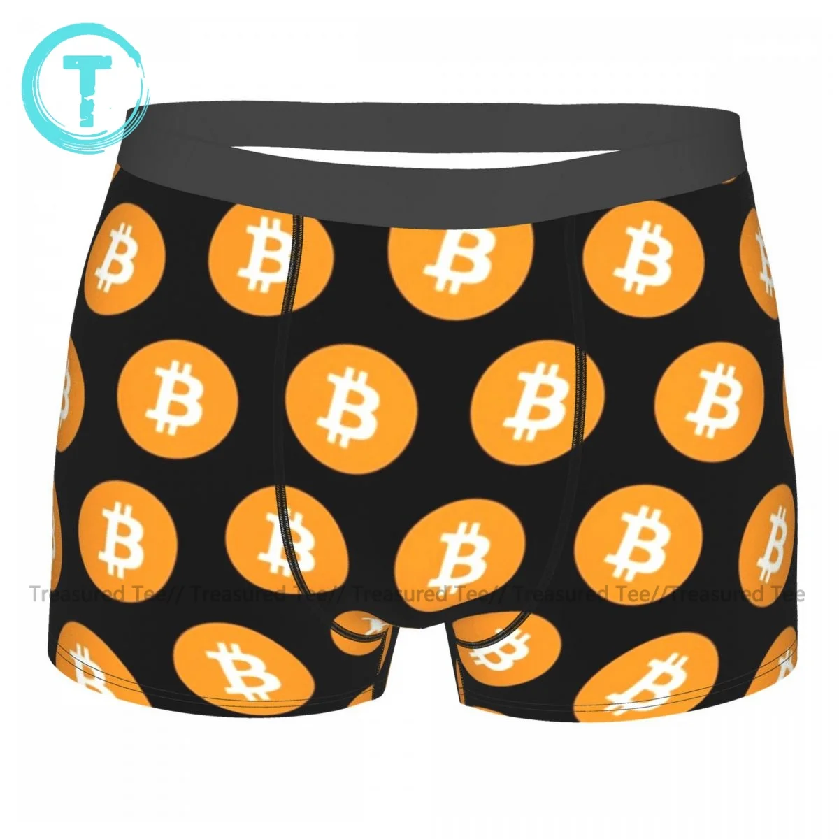 Bitcoin Underwear Breathable Hot Print Trunk Polyester Sublimation Men Boxer Brief