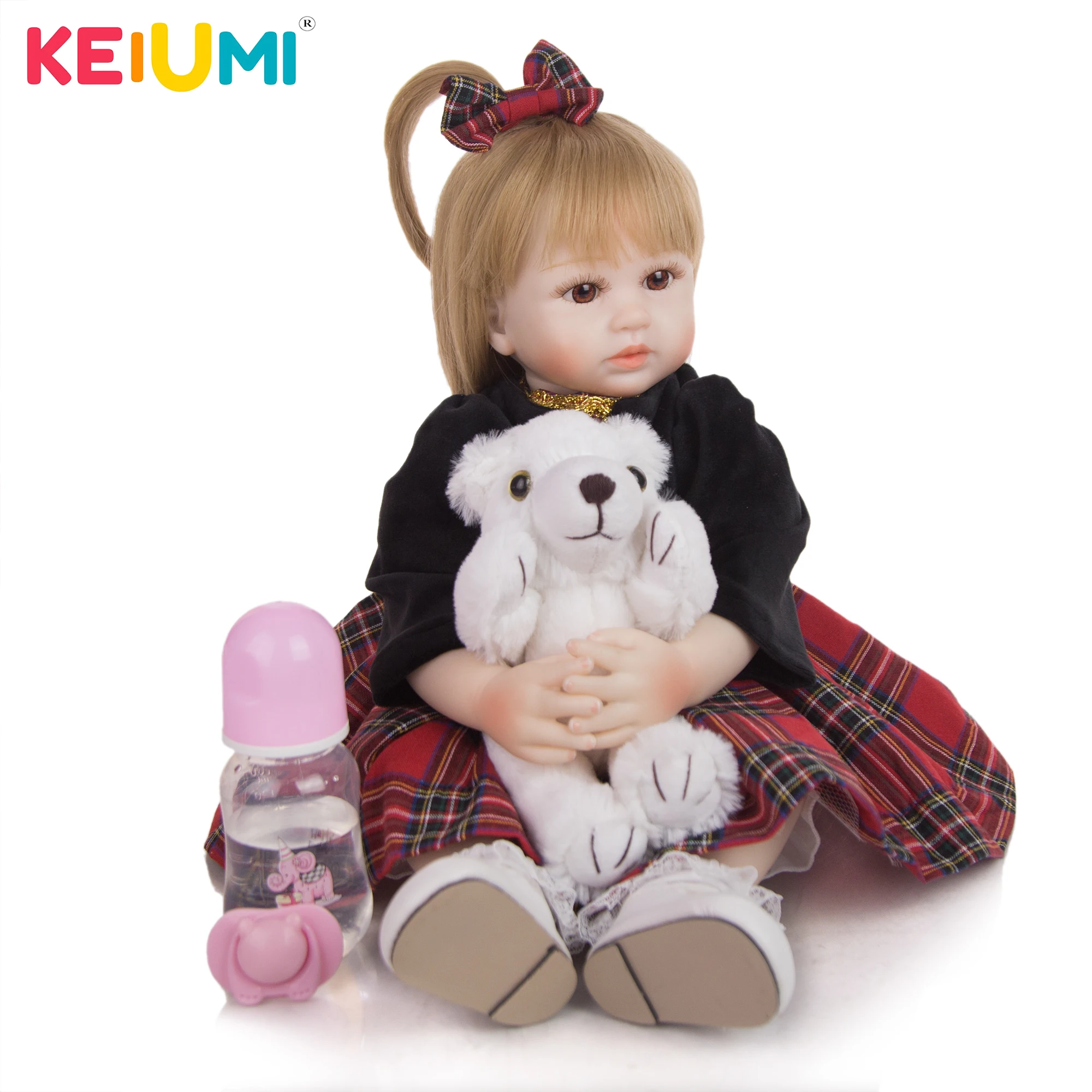 KEIUMI 19 дюймов Детская кукла-Реборн красивое тканевое тело девочка сделай сам