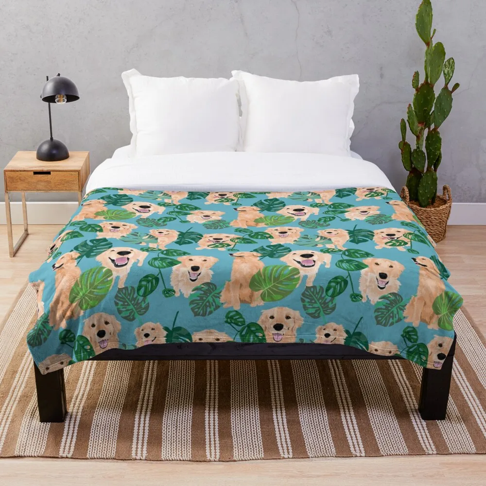 

Золотые извлечения, Тропическое покрывало, плюшевое Флисовое одеяло, одеяло для оформления гостиной