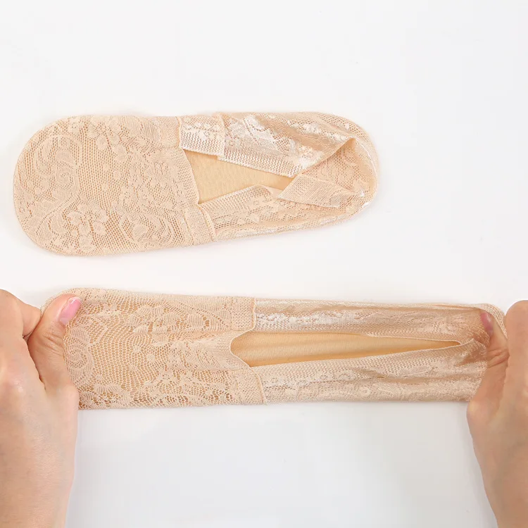 

1 Pair Breathable Ultra Thin Mesh Cotton Short Socks Spring Summer Women Lace Hollow Out Ladies Elastic Boat Socks Female Sox