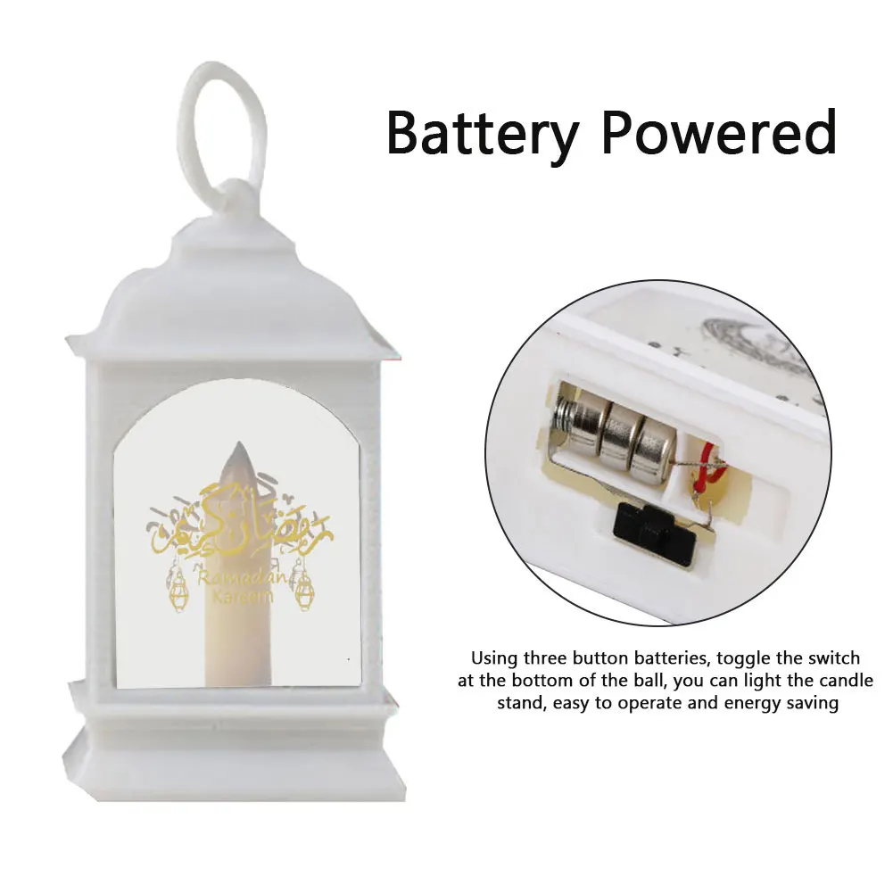 

Home Christmas Desktop Halloween Muslim Wall Hanging LED String Light Craft Ramadan Lantern Gift Party Vintage For Decorative