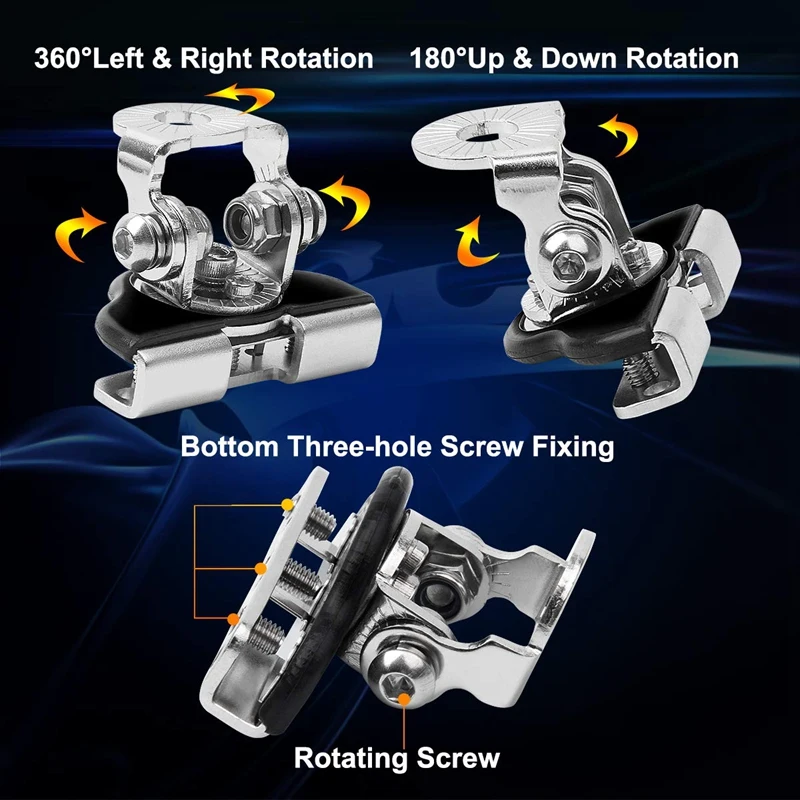 

2Pcs Universal Hood Mount Led Light Bar Mounting Brackets Adjustable Clamp Pillar Holder Led Work Light Bar Stainless Steel Hood