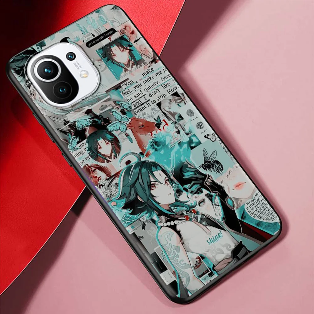 Caso For Xiaomi Poco X3 NFC M3 Pro M3 F3 Pocophone F1 11 Para for Mi Note 10 Pro Case For Mi Poco F3 X3 GT Genshin Impact Anime