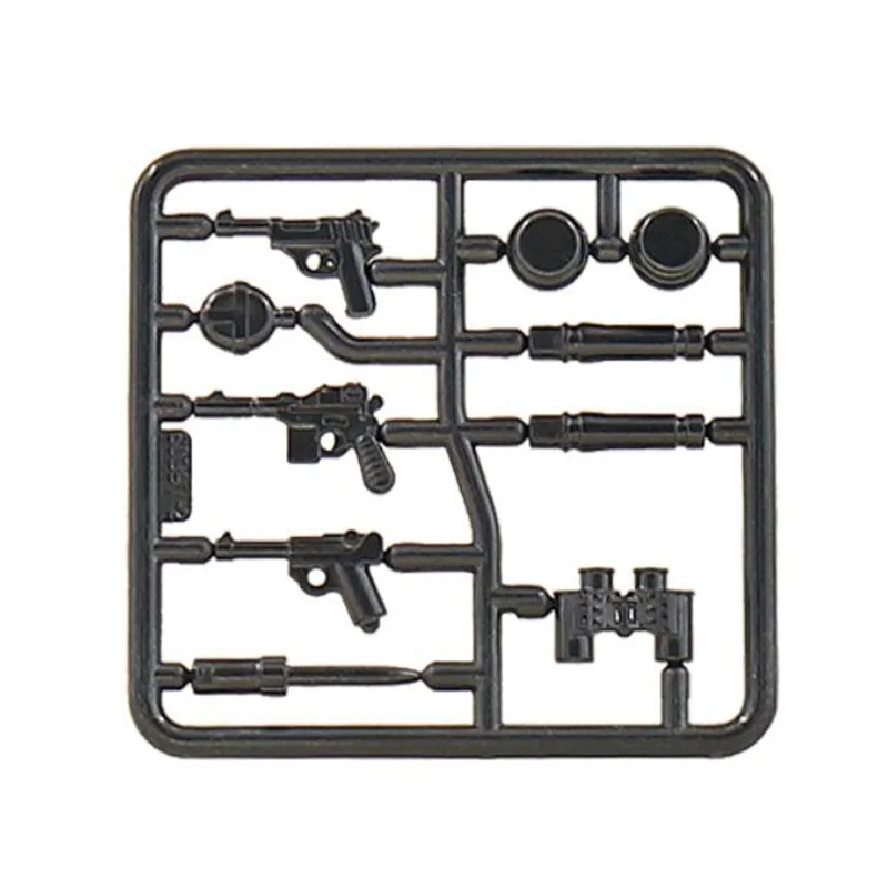 

5/10 Pcs Black Color Military Series Weapon Pack Gun Moc Building Blocks Soldier Accessories Bricks Toy Army Figure X202