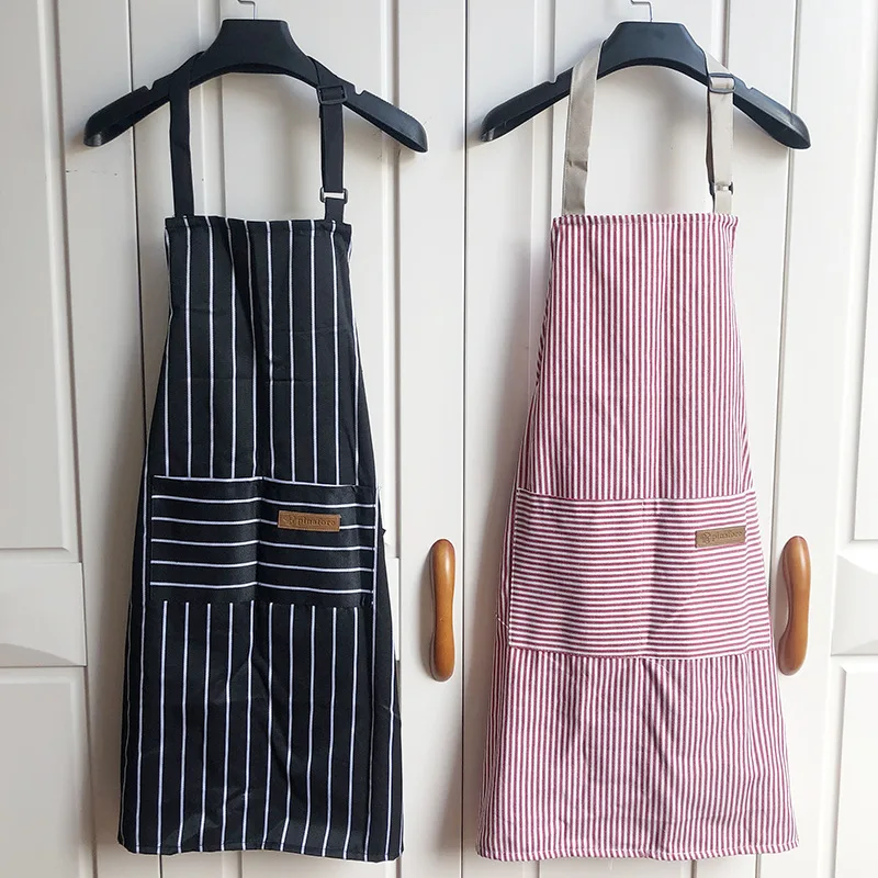 

Cooking Aprons for Women and Men Kitchen Apron with 2 Pockets, Adjustable Bib Soft Chef Apron for Cooking, Serving