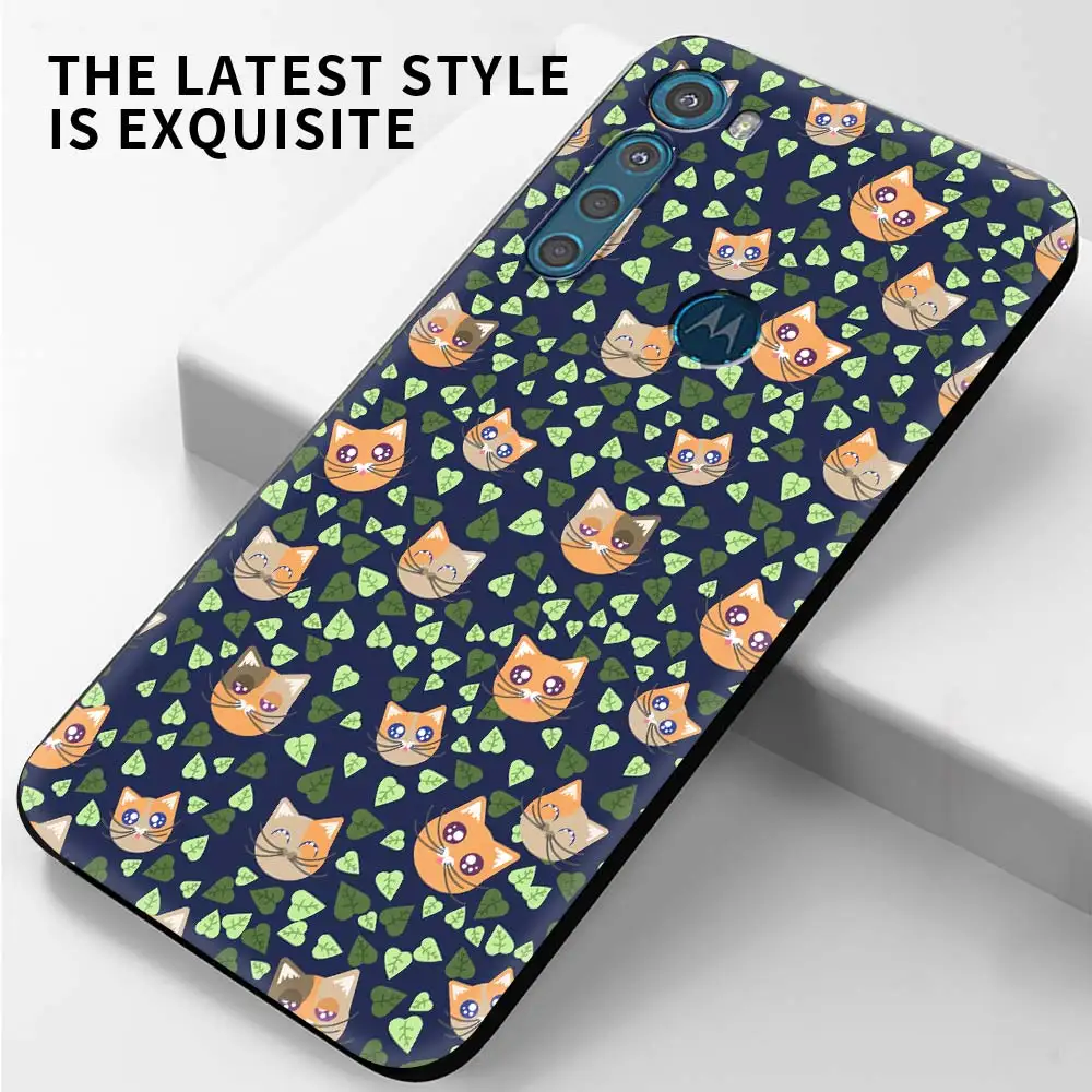 cat pattern art phone case for motorola one fusion g8 power lite g9 play g10 g30 e6s edge plus moto g stylus 2021 back cover free global shipping