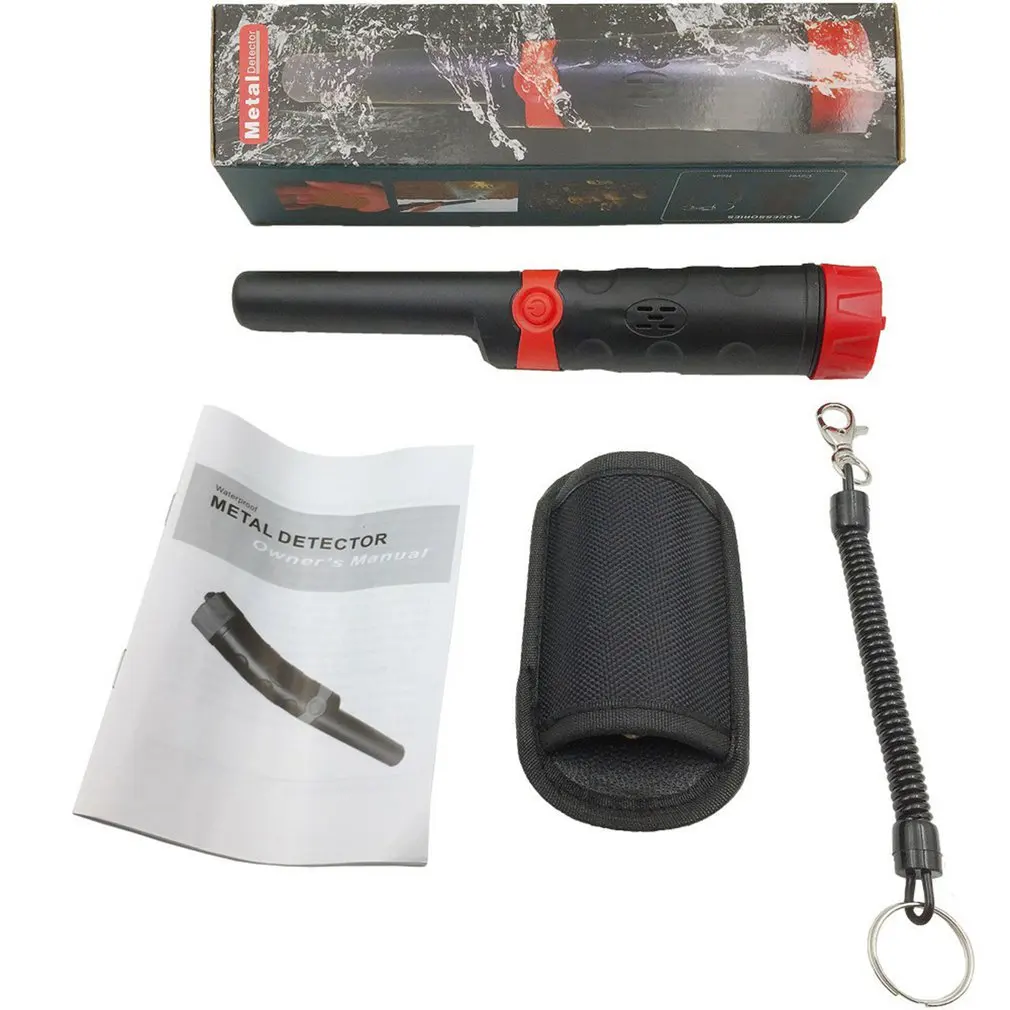

LED Secure High Sensitivity Foldable Metal Detector 360 Degree Detective Range Stable Lightweight Metal Detector Black