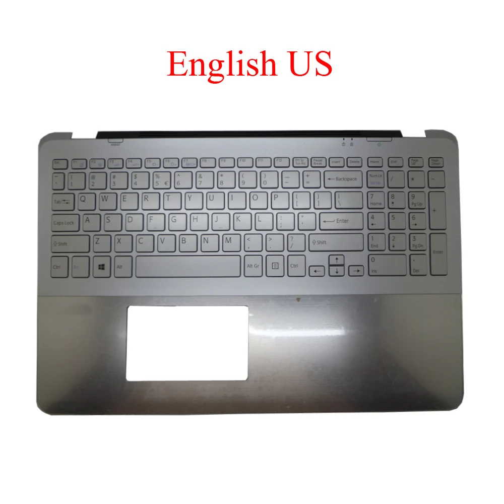

Ноутбук Упор для рук для SONY для VAIO SVF15A серии SVF15A13SH серебро с Тайландом TI клавиатура с подсветкой 5JGD6PHN070 верхний корпус Б/у