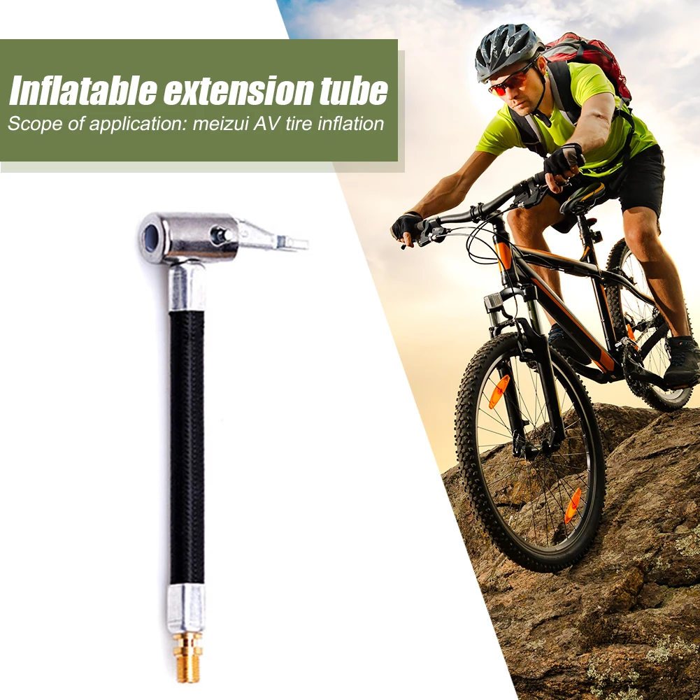 Motorcycle Bike Tyre Inflator Hose Quick Connection Nozzle MTB Inflatable Air Pump Extension Tube Adapter | Спорт и развлечения