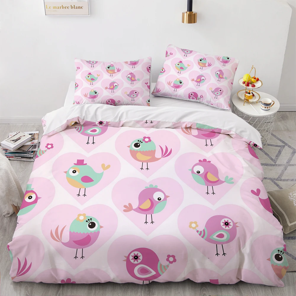 

3D Custom Cartoon Quilt Cover Sets Bedclothes Comforther Covers Pillow case King Queen Double Single Size White Home Textile
