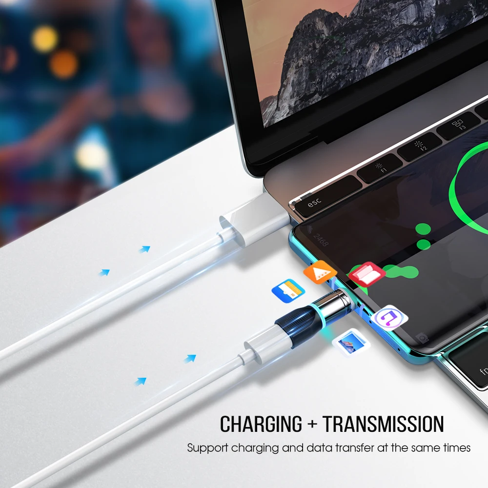 Магнитный адаптер YKZ с Micro USB Type C на 8-контактный переходник для зарядки и передачи