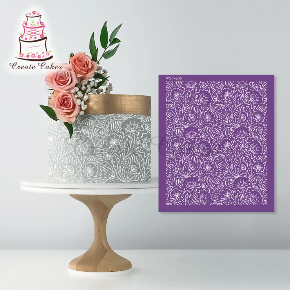 

New Flower Cake Stencil Flower Lace Mesh Stencils For Wedding Cake Border Stencils Fondant Mould Cake Decorating Tool