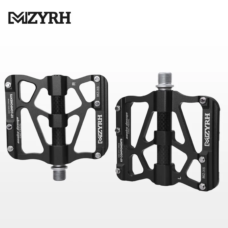 Углеродные велосипедные педали MZYRH X6 Нескользящие для горного велосипеда