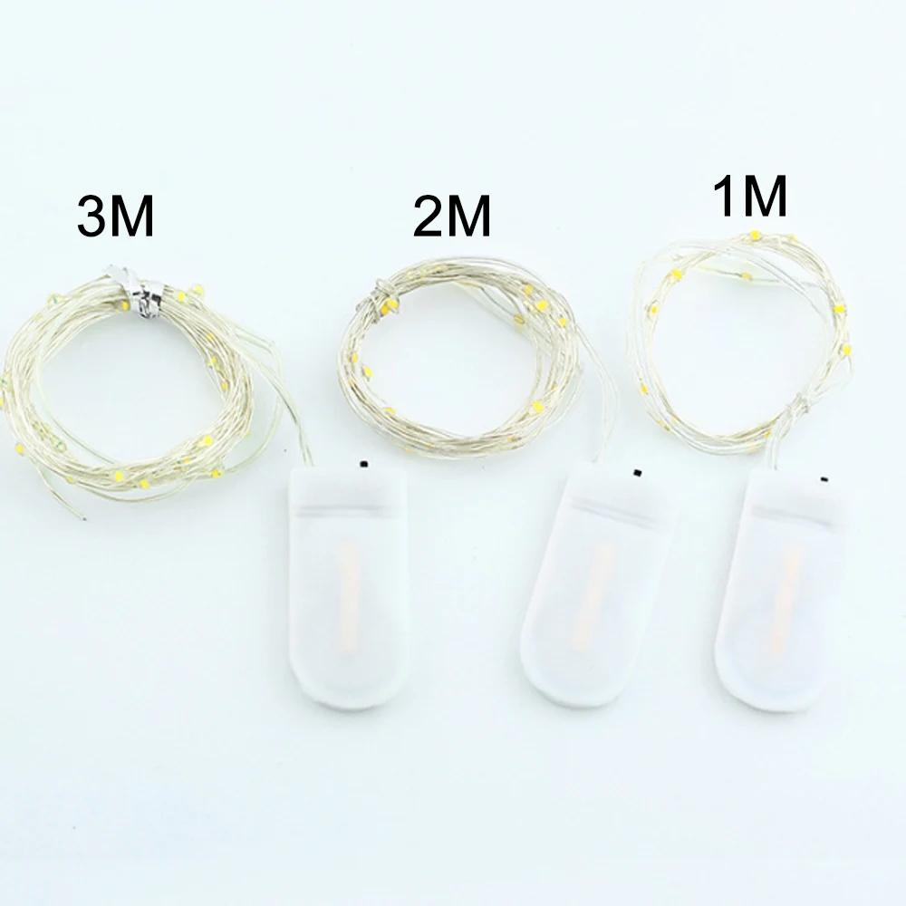 1/2/ LED Мини Рождественский светильник сказочный s на батарейках вечерние медный