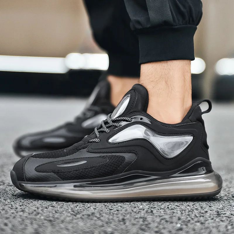 

Мужские спортивные туфли 2021 попкорн на толстой подошве высокоэластичные сетчатые дышащие удобные модные повседневные уличные кроссовки д...