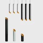 С регулируемой яркостью цилиндр светодиодный подвесные светильники длинная трубка лампы Кухня Обеденная домашнего магазина бар шнур подвесной светильник фоновый свет