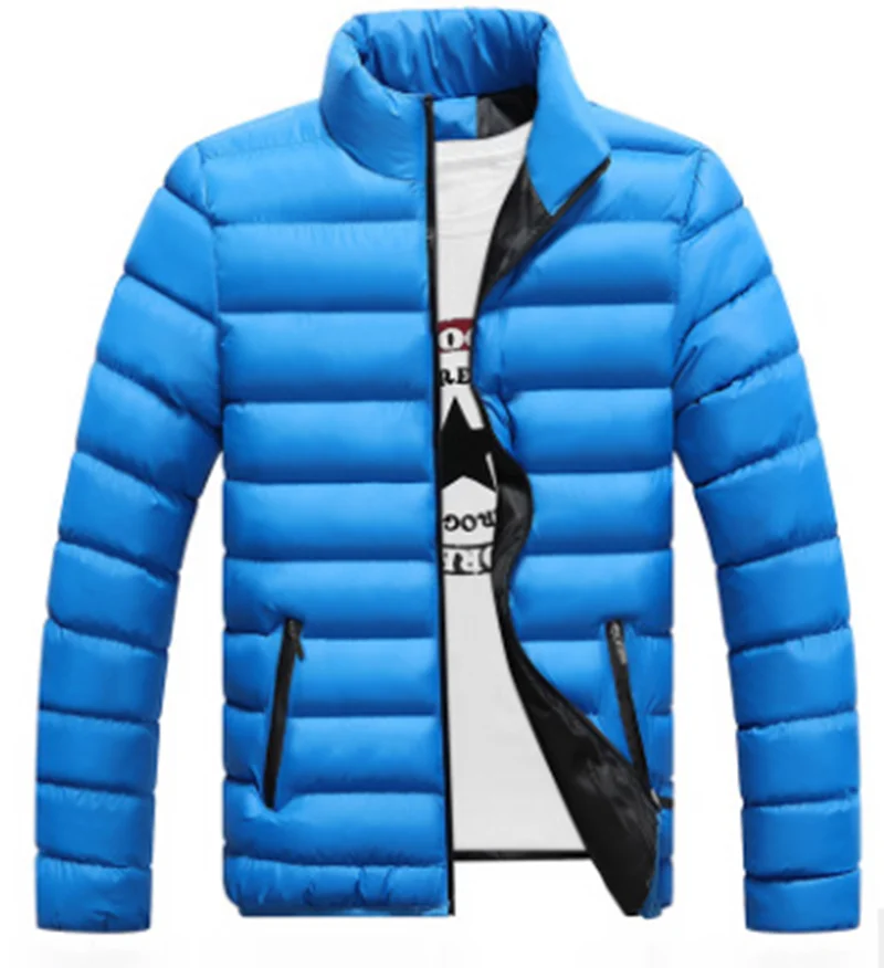 Зимняя Теплая мужская пуховая куртка мужское хлопковое пальто Молодежная