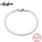 Браслет унисекс из серебра 925 пробы, 4 мм, 20 см