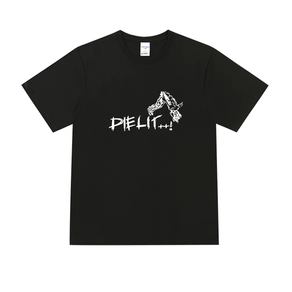 

Vintage Playboi Carti Die Lit By Aary Print T Shirt Men Women Street Hip-hop Rock T-shirt with Short Sleeves Cotton Tee Shirt