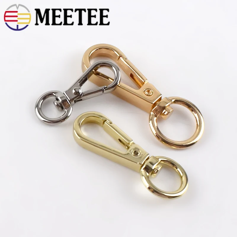 Meetee 10 шт. ID 8/10/13 мм металлическая пряжка для чемоданов и сумок язычок-зажим