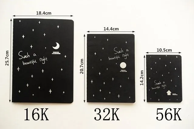 Черная бумага 16 к 32 к 56 к альбом для зарисовок Bullet Journal милый блокнот бумажный Еженедельный аксессуары для планировщика канцелярский дневник 01630