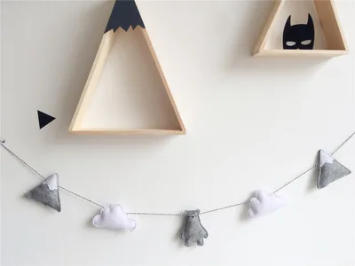 grey white 1,5 м Длина Ins Горячая Nodic облако Медведь Новорожденный ребенок в кроватке Детская комната Декор фотографии реквизит украшение для детской спальни - Цвет: grey white