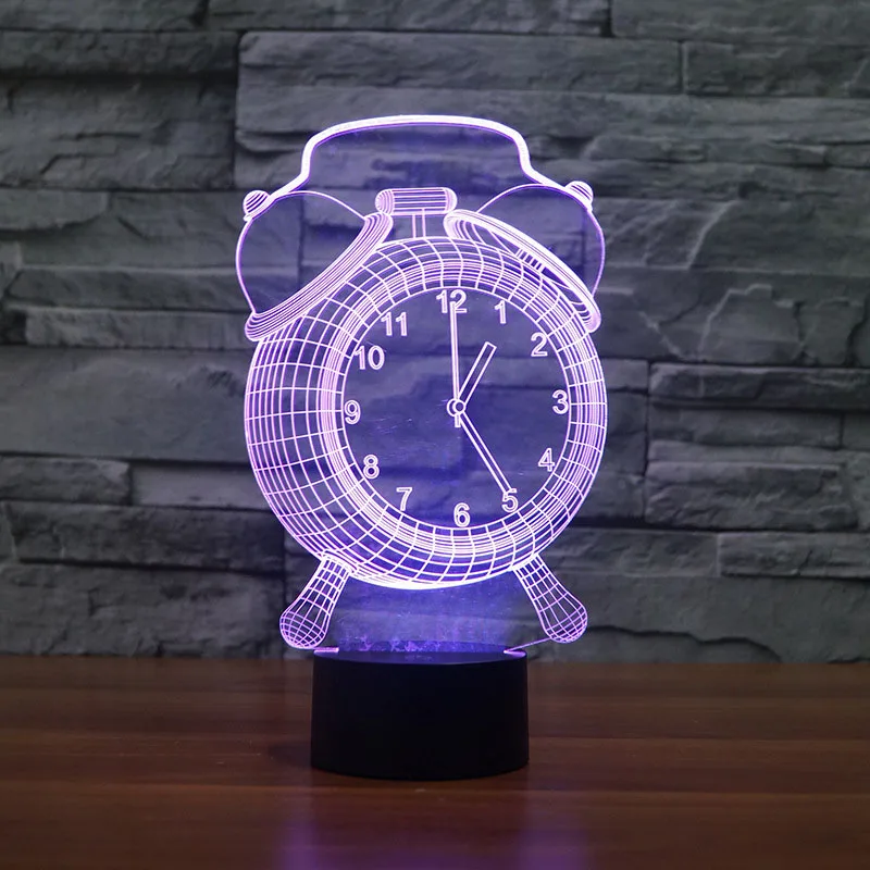Светильник для часов с 3D принтом умный светодиодный ночник сенсорным