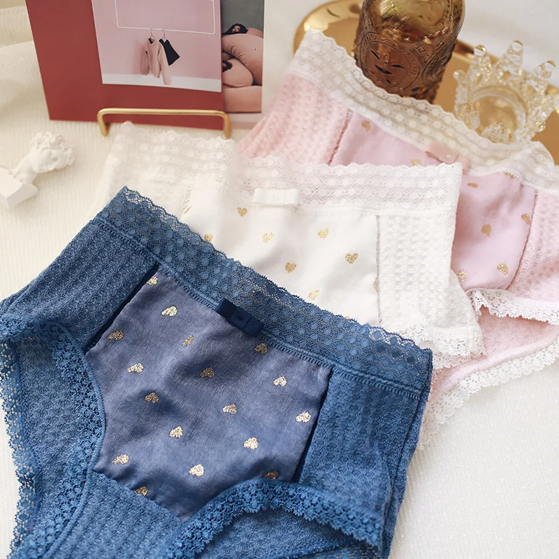 SP & CITY японские хлопковые трусики с горячей штамповкой в виде сердца высокой