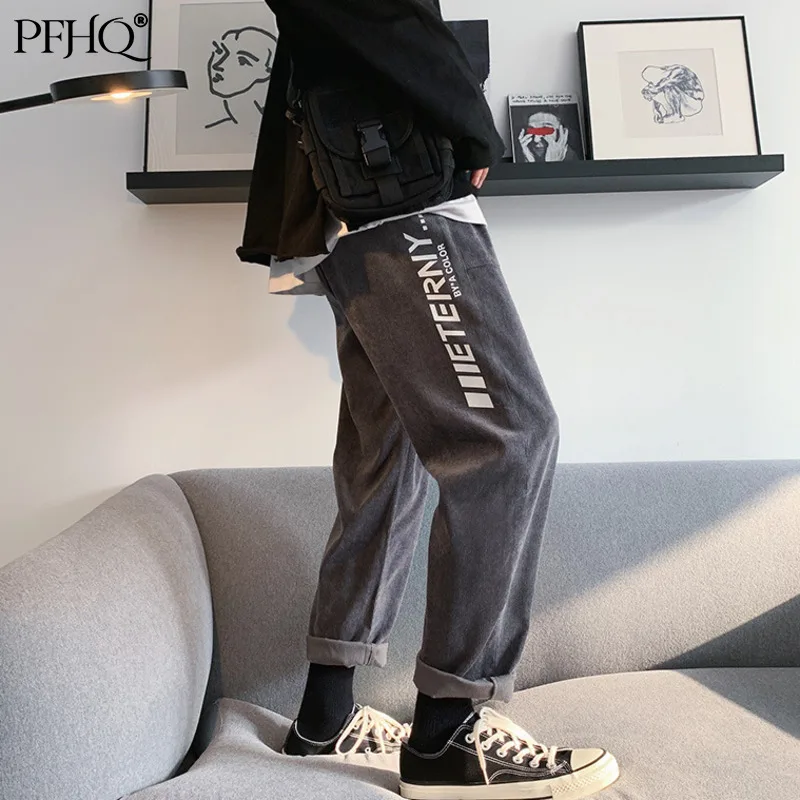 

Новые мужские модные свободные японские повседневные модные брендовые удобные прямые широкие брюки PFHQ на осень и зиму 2021
