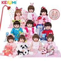 wholesale keiumi full silicone vinyl reborn baby dolls fashion waterproof doll baby toy for kids birthday gifts playmate
