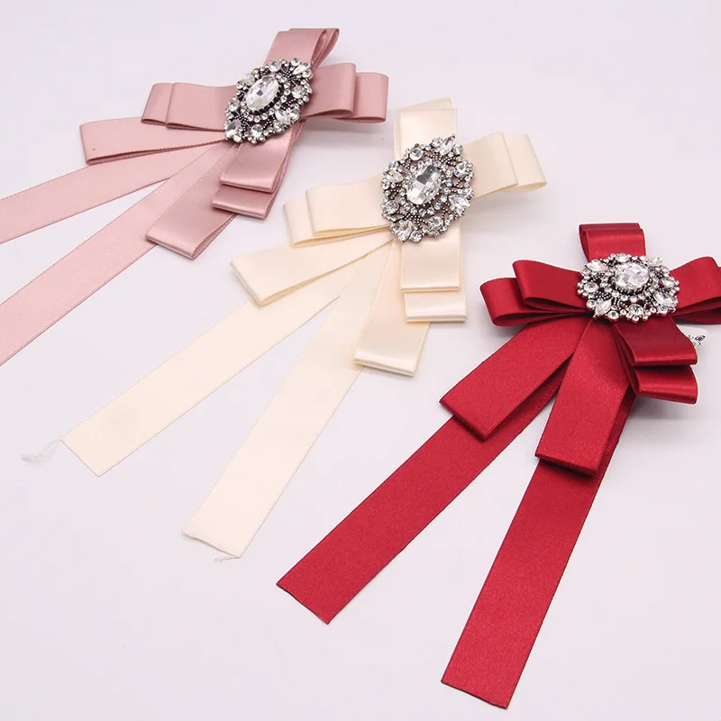 Новинка модные броши для рукоделия с бантом булавки женщин лента на шею галстук