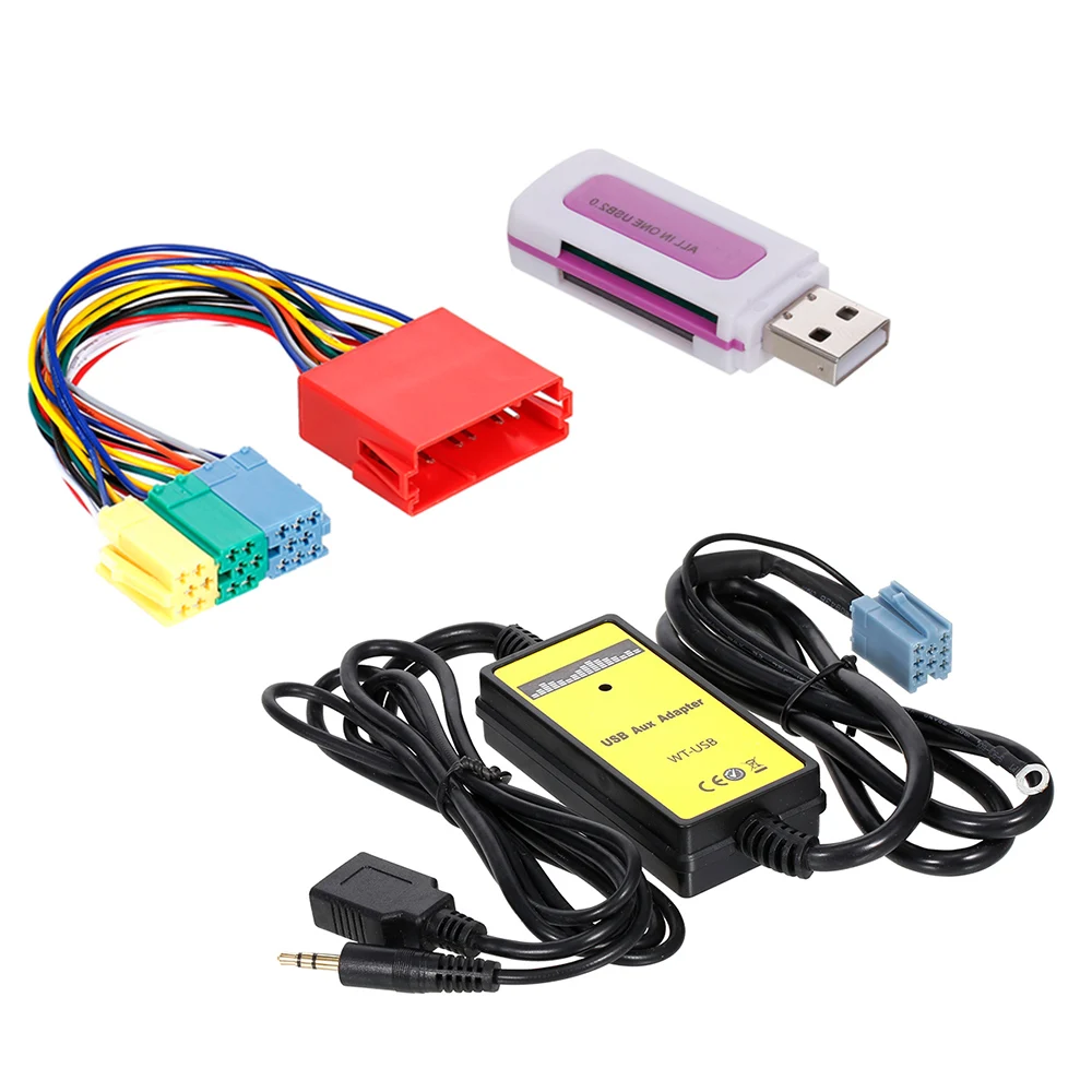 Автомобильный адаптер CD аудио интерфейс MP3 AUX USB SD Mini конвертер для Volkswagen Skoda Golf и