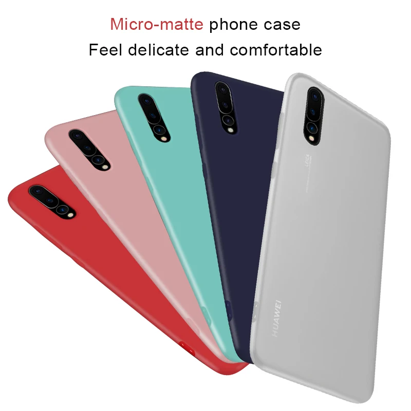 Матовый цветной Мягкий Силиконовый ТПУ чехол для huawei Y9 P Smart P20 lite P30 Pro для Honor 8X 8C 10 9 Lite Ультратонкий чехол