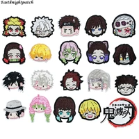 e2666 anime kawaii character iron on patches clothing para diy embroidered badges sewing applique patchworks stickers for kids