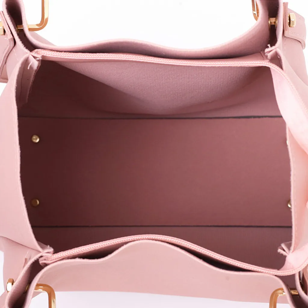 4pcs/sets Female Handbag Women Outdoor Zipper Leather Solid Color Shoulder Bag Exquisite Elegant Messenger Fashion | Багаж и сумки